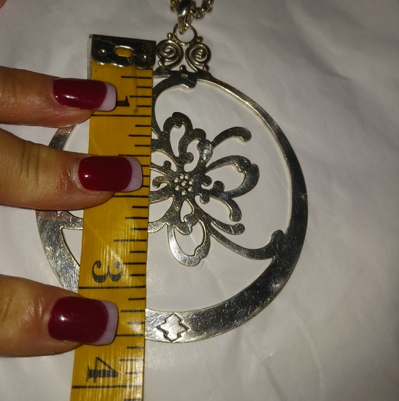 925 oversized pendant with chain (this is a choker necklace) - Picture 9 of 11